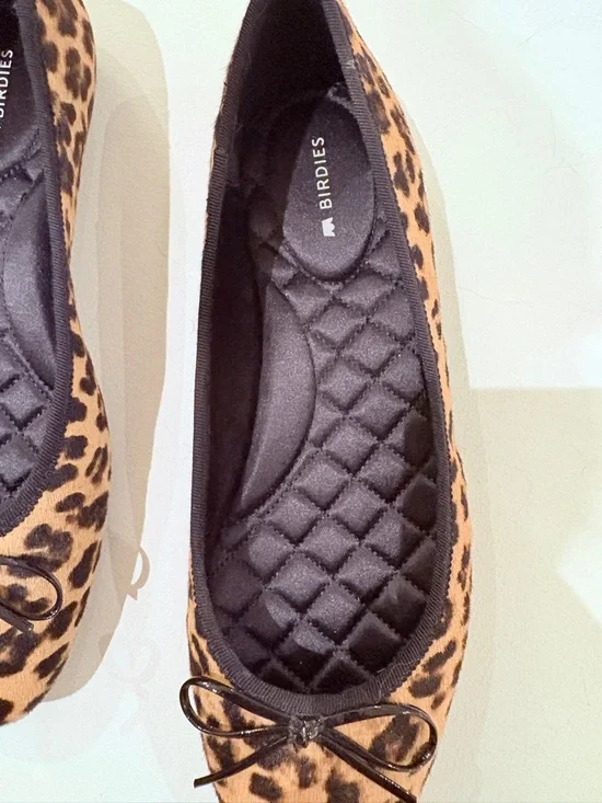 Birdies Leopard-Print Ballet Flats in Tan and Black - Picture 6 of 6